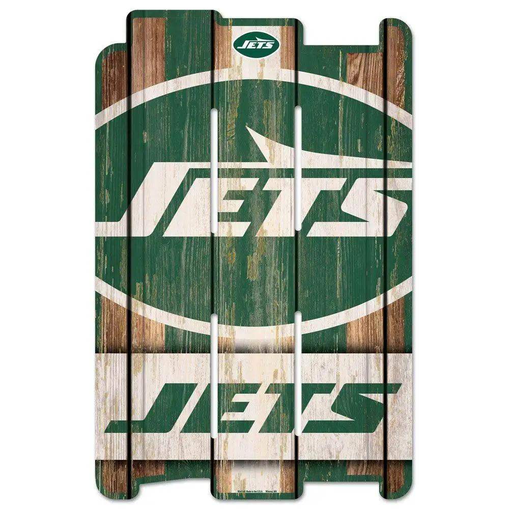 New York Jets Wood Fence Sign 11x17 Retro Whitewash - ToylandEU™