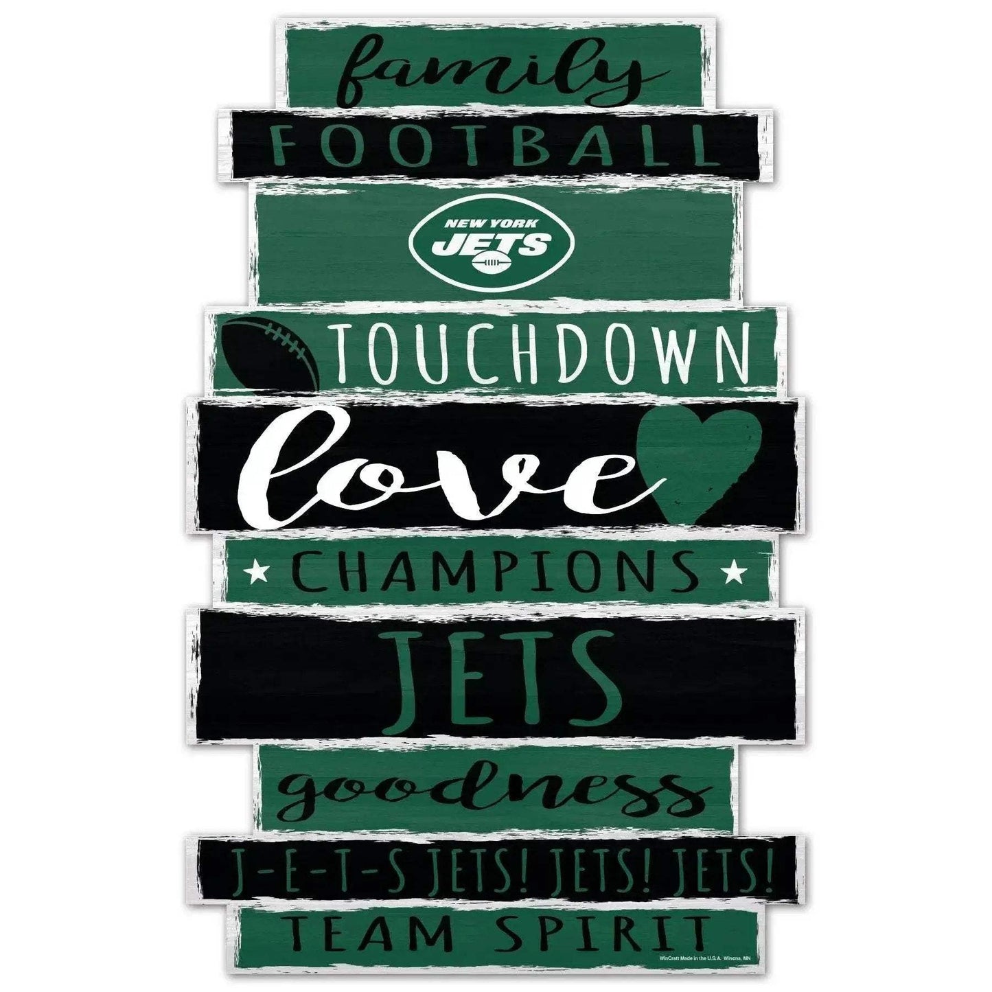 New York Jets Wood Sign 11x17 Family Word Decor Wall Art - ToylandEU™