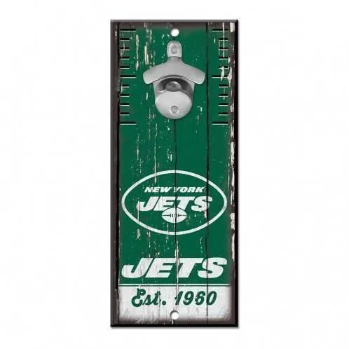 New York Jets Wood Sign Bottle Opener 5x11 Retro Edition - ToylandEU™