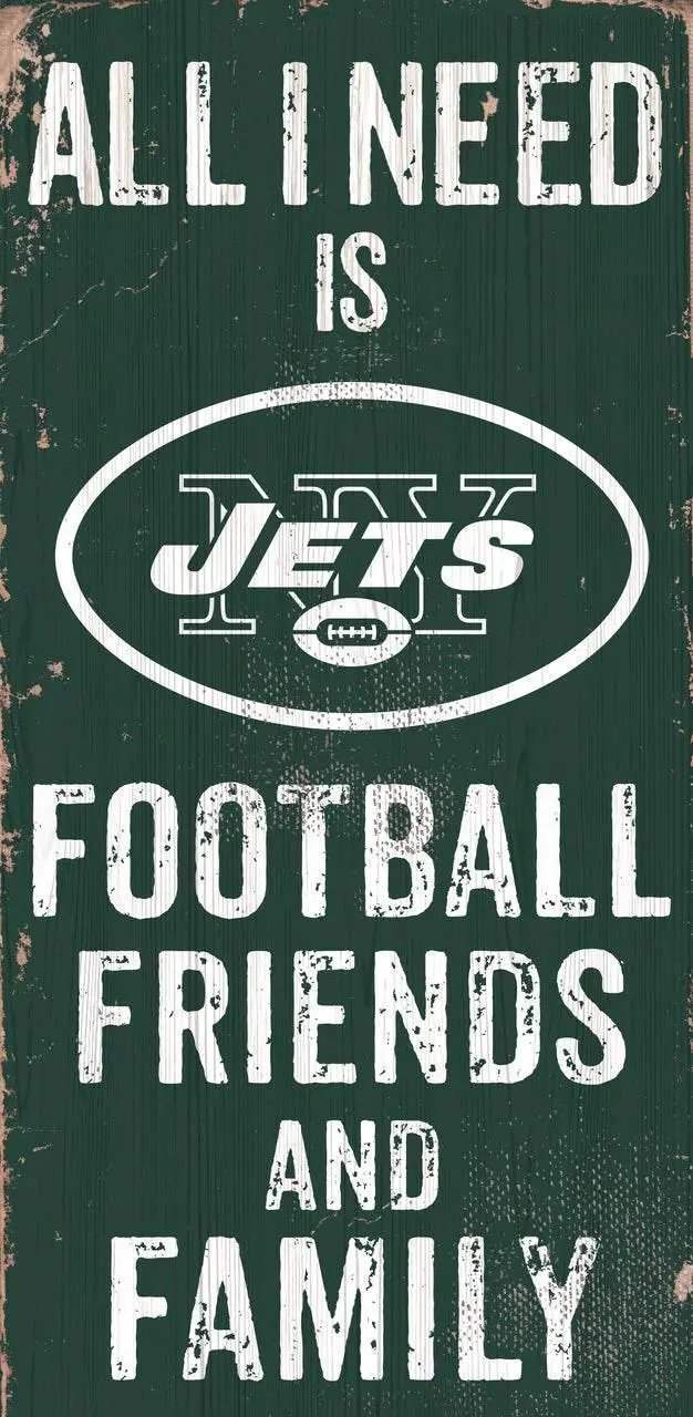 New York Jets Wood Sign Football 6x12 Friends and Family - ToylandEU™