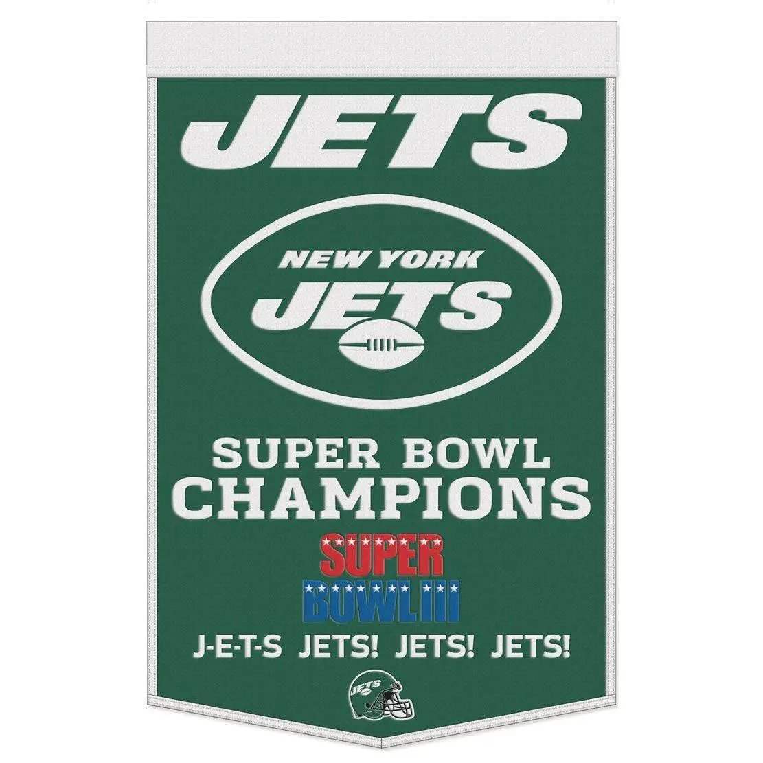 New York Jets Wool Banner 24x38 Dynasty Champ Design - ToylandEU™