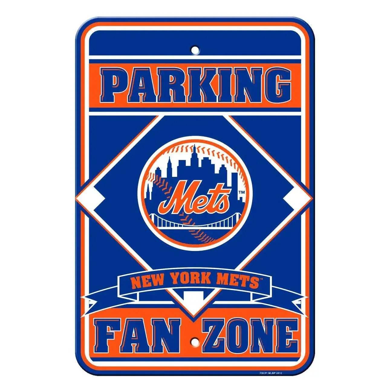 New York Mets Parking Sign 12x18 Plastic Fan Zone Style CO - ToylandEU™