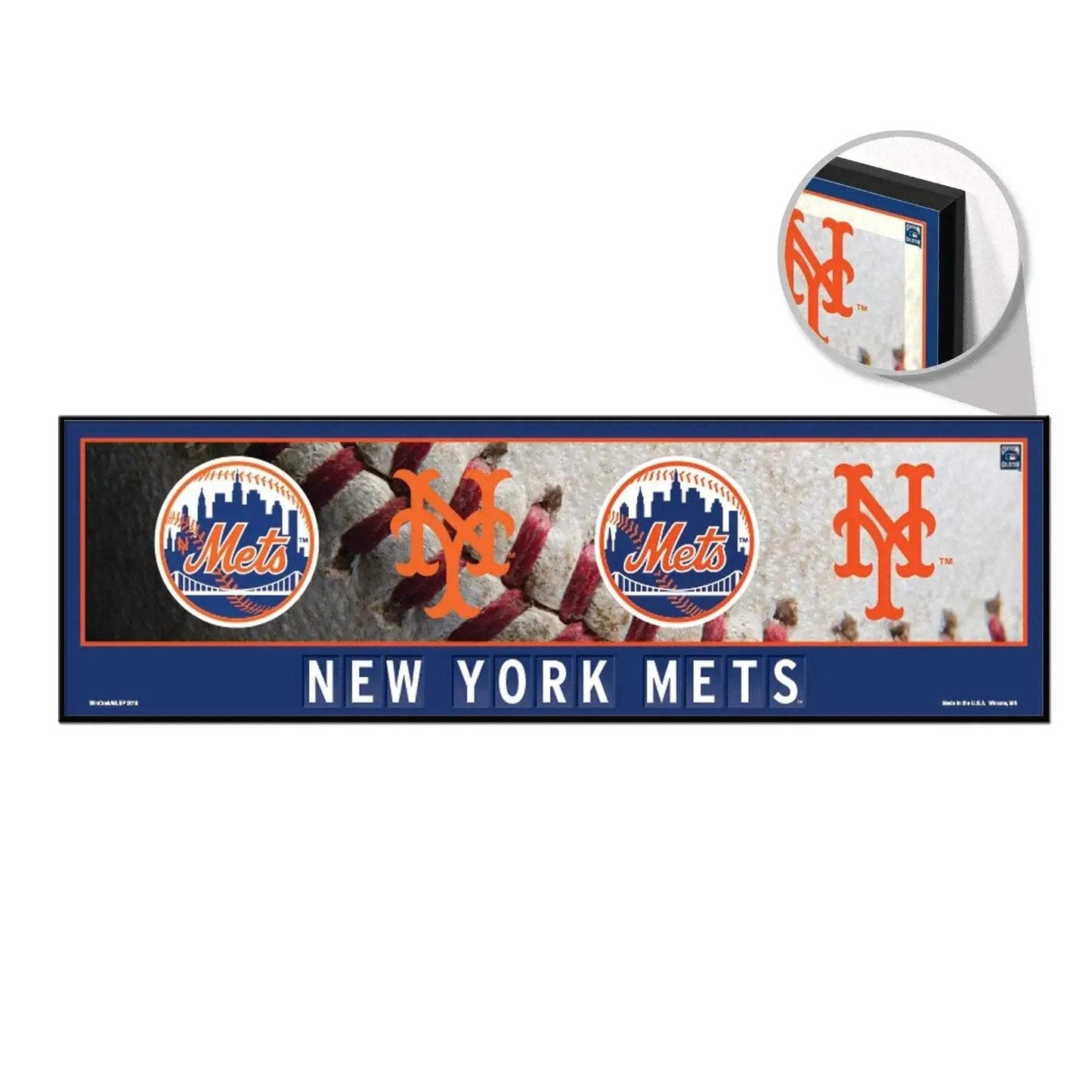 New York Mets Sign 9x30 Wood Evolution Wall Plaque - ToylandEU™