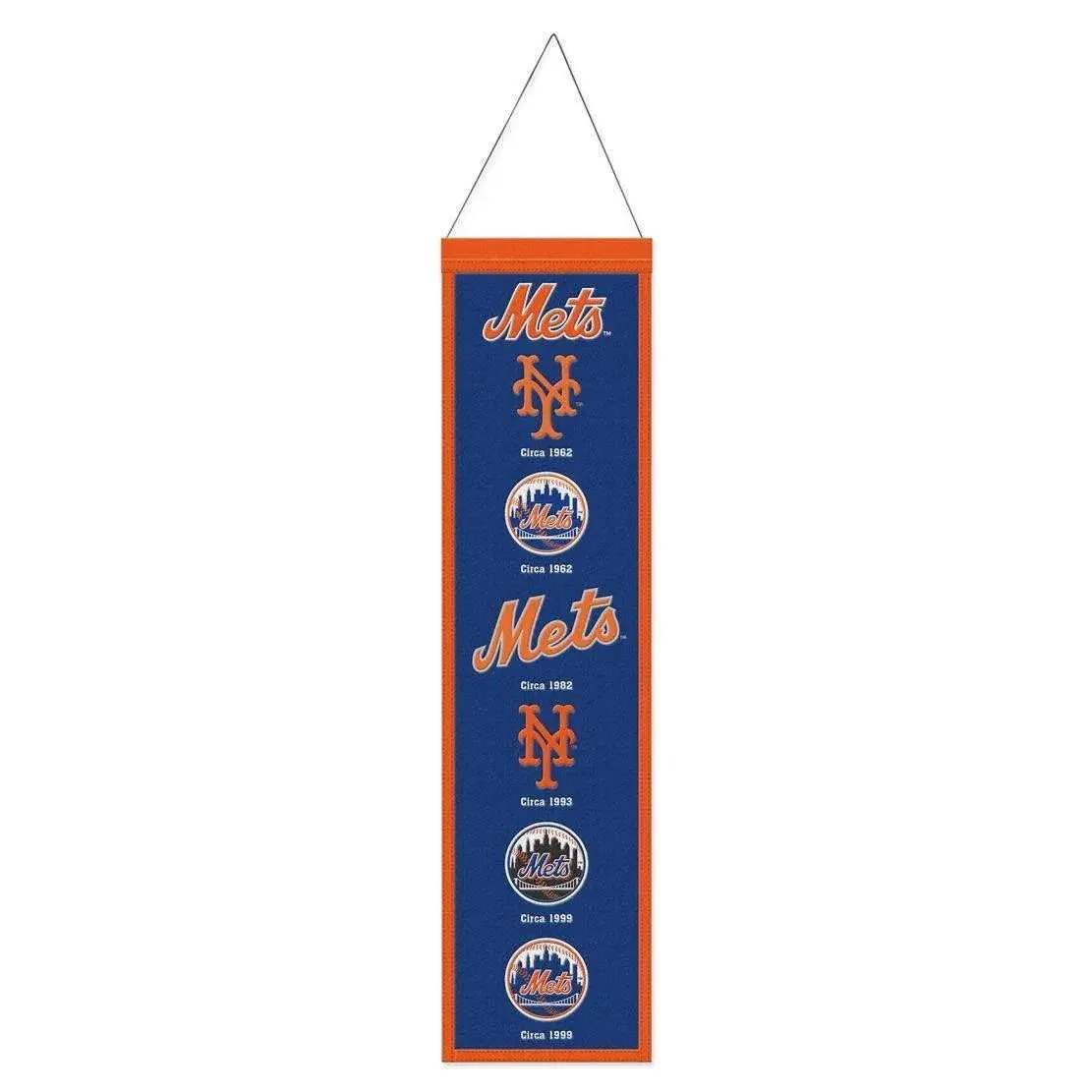 New York Mets Wool Banner 8x32 Heritage Evolution Design - ToylandEU™