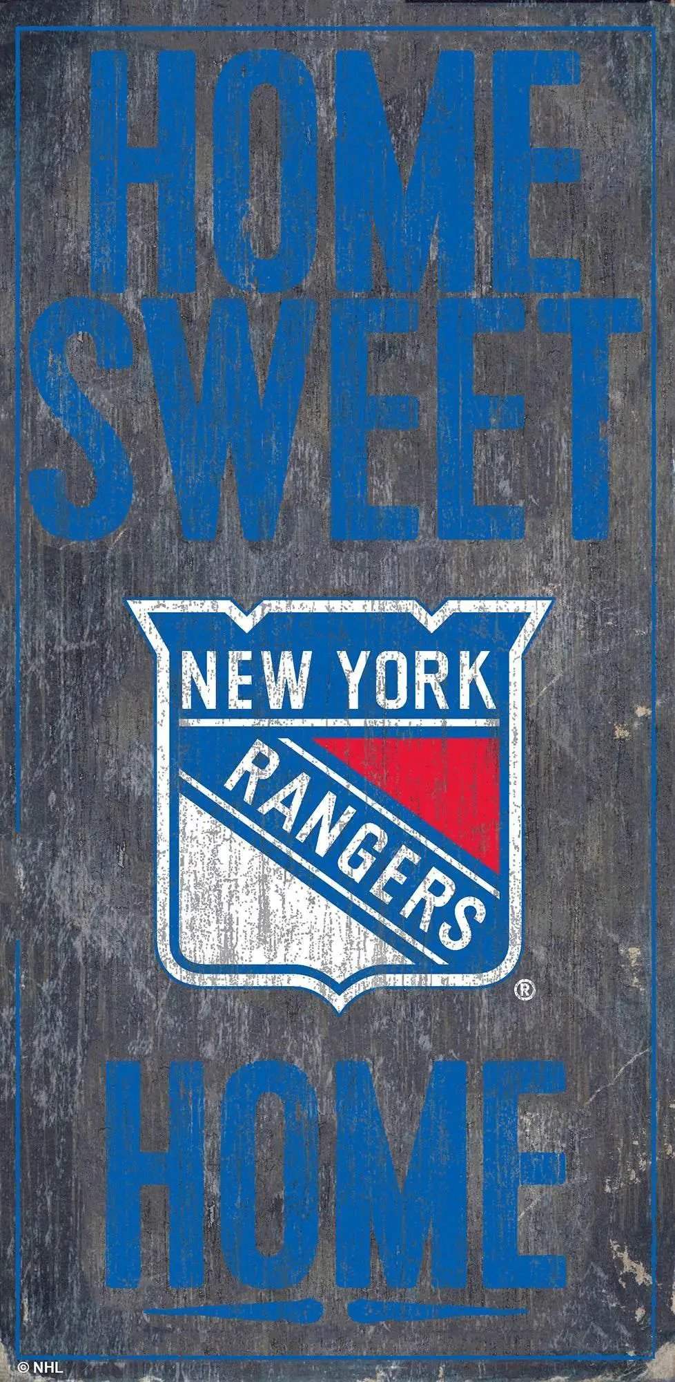 New York Rangers Distressed Wood Sign 6x12 Home Sweet Home - ToylandEU™