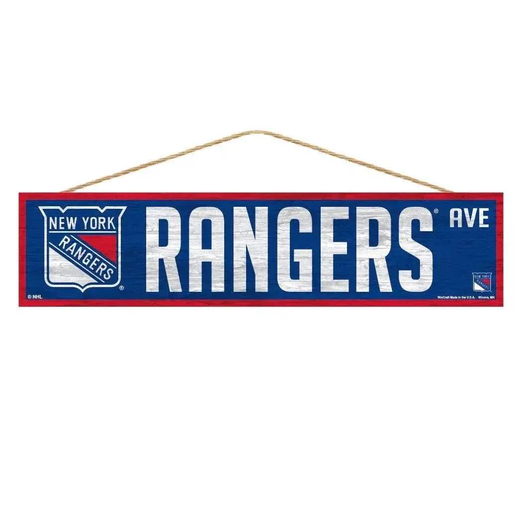 New York Rangers Sign 4x17 Wood Avenue Design Plaque - ToylandEU™