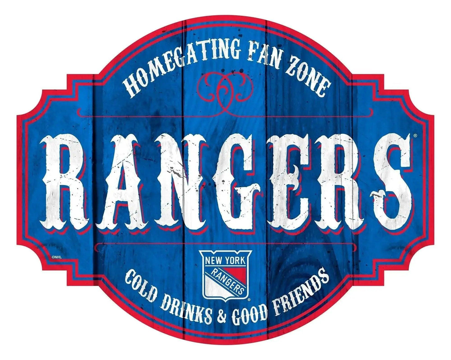 New York Rangers Wood Sign 12 Inch Homegating Tavern - ToylandEU™