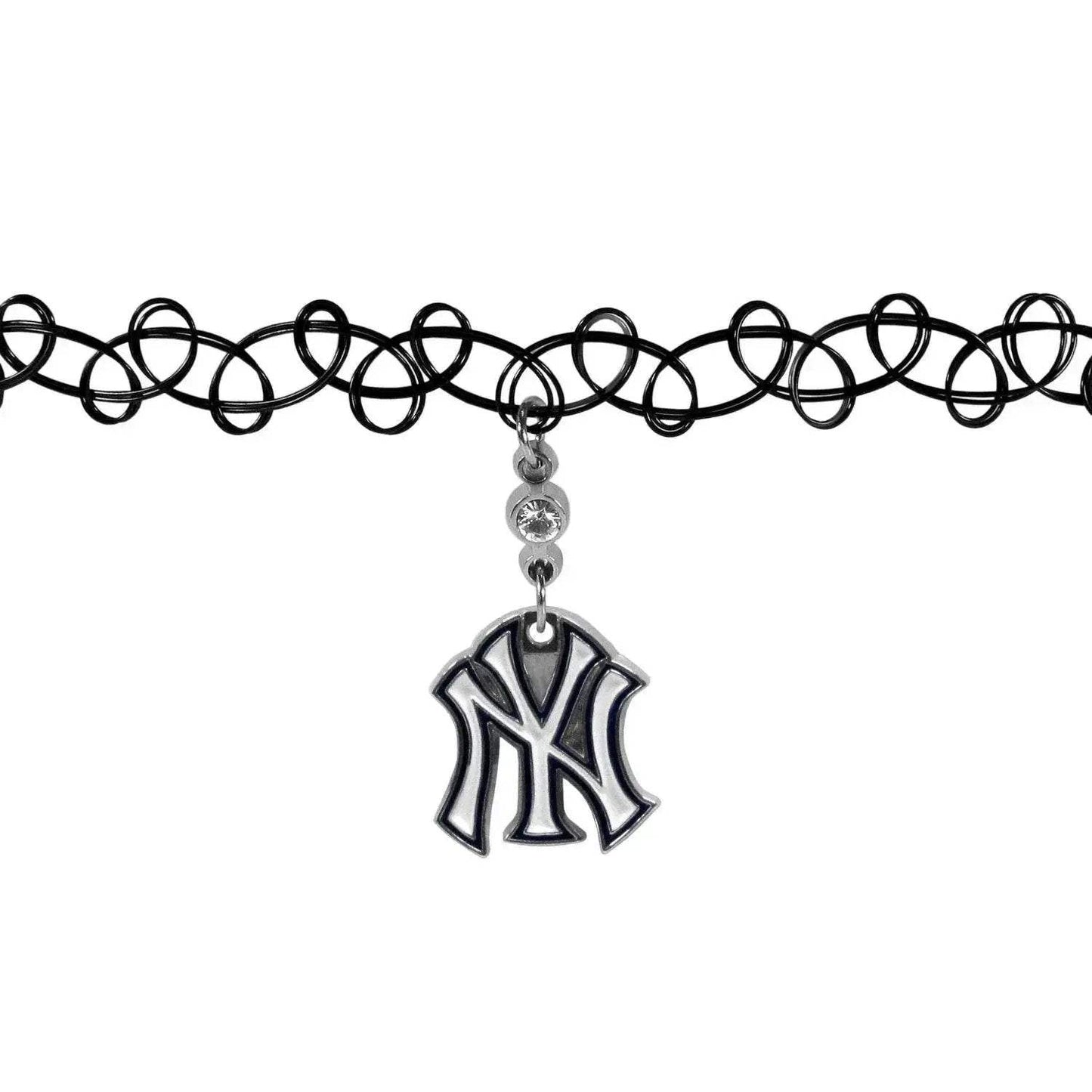 New York Yankees Knotted Choker Necklace With Rhinestones - ToylandEU