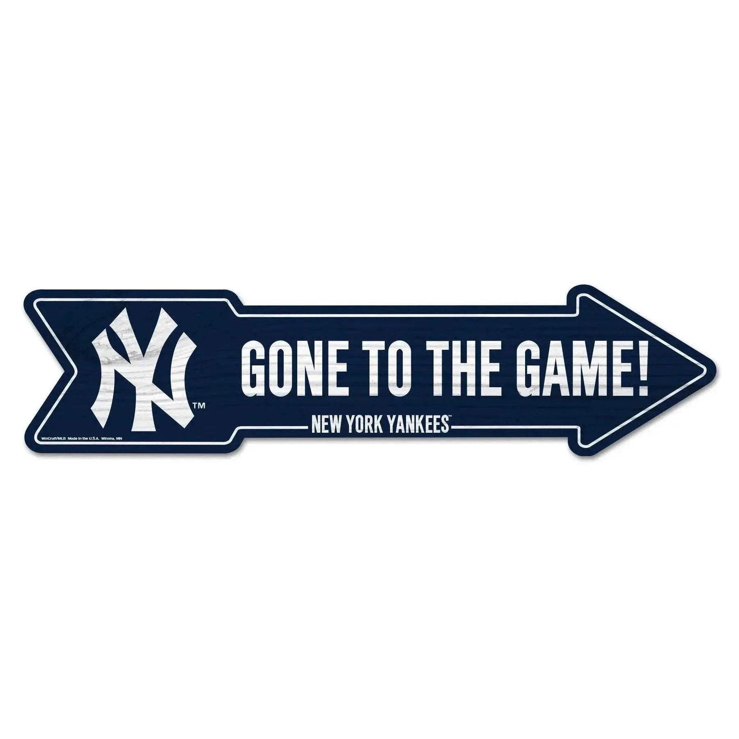 New York Yankees Wood Arrow Sign 6x24 Inches Wall Decor - ToylandEU™
