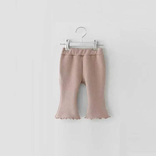 Newborn Baby Girl Plaid Bell Bottom Pants Elastic - ToylandEU™
