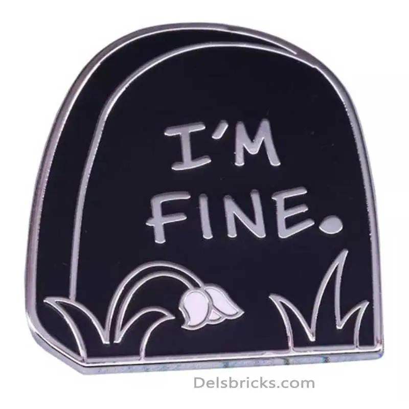 Nihilism Enamel Pin Grave Stone Dark Humor Collectible - ToylandEU™