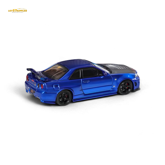 Nissan Skyline R34 GTR Diecast Bayside Blue High Detail - ToylandEU
