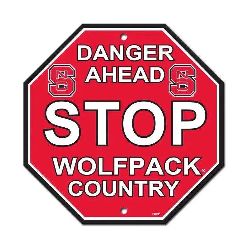North Carolina State Wolfpack 12x12 Plastic Sign Stop Style - ToylandEU™