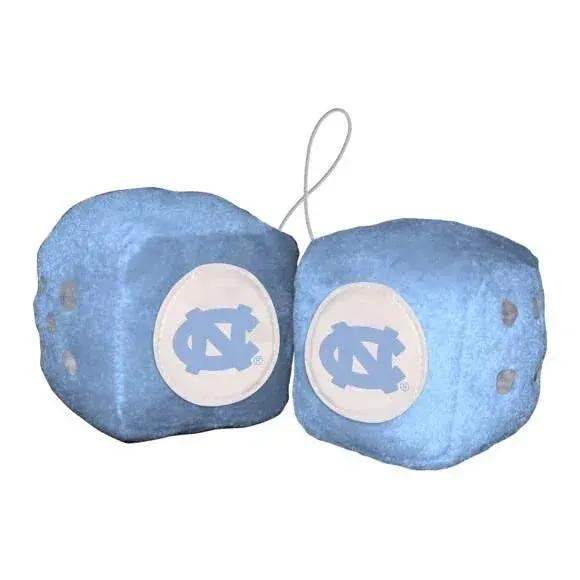 North Carolina Tar Heels Fuzzy Dice With Embroidered Logo - ToylandEU™