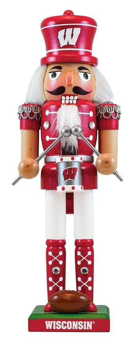 Wisconsin Badgers Nutcracker 12 Inch Hand Crafted Solid Wood - ToylandEU™