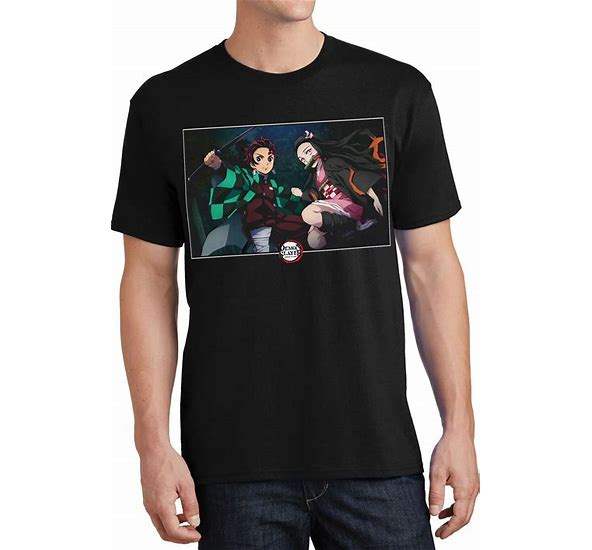 Demon Slayer Nezuko And Tanjiro Unisex Tee | 60% Cotton 40% Polyester | Unisex Fit | Anime Fan Tee