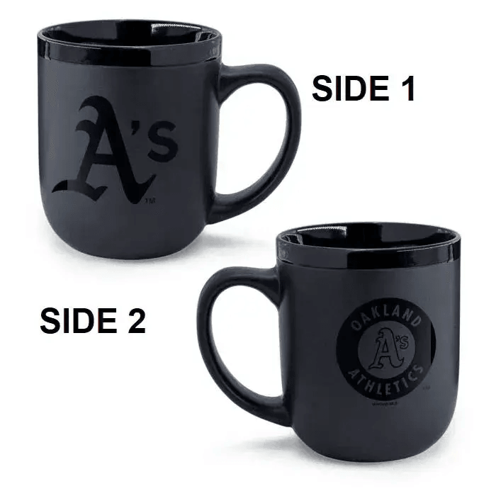 Oakland Athletics 17oz Matte Black Ceramic Coffee Mug - ToylandEU™