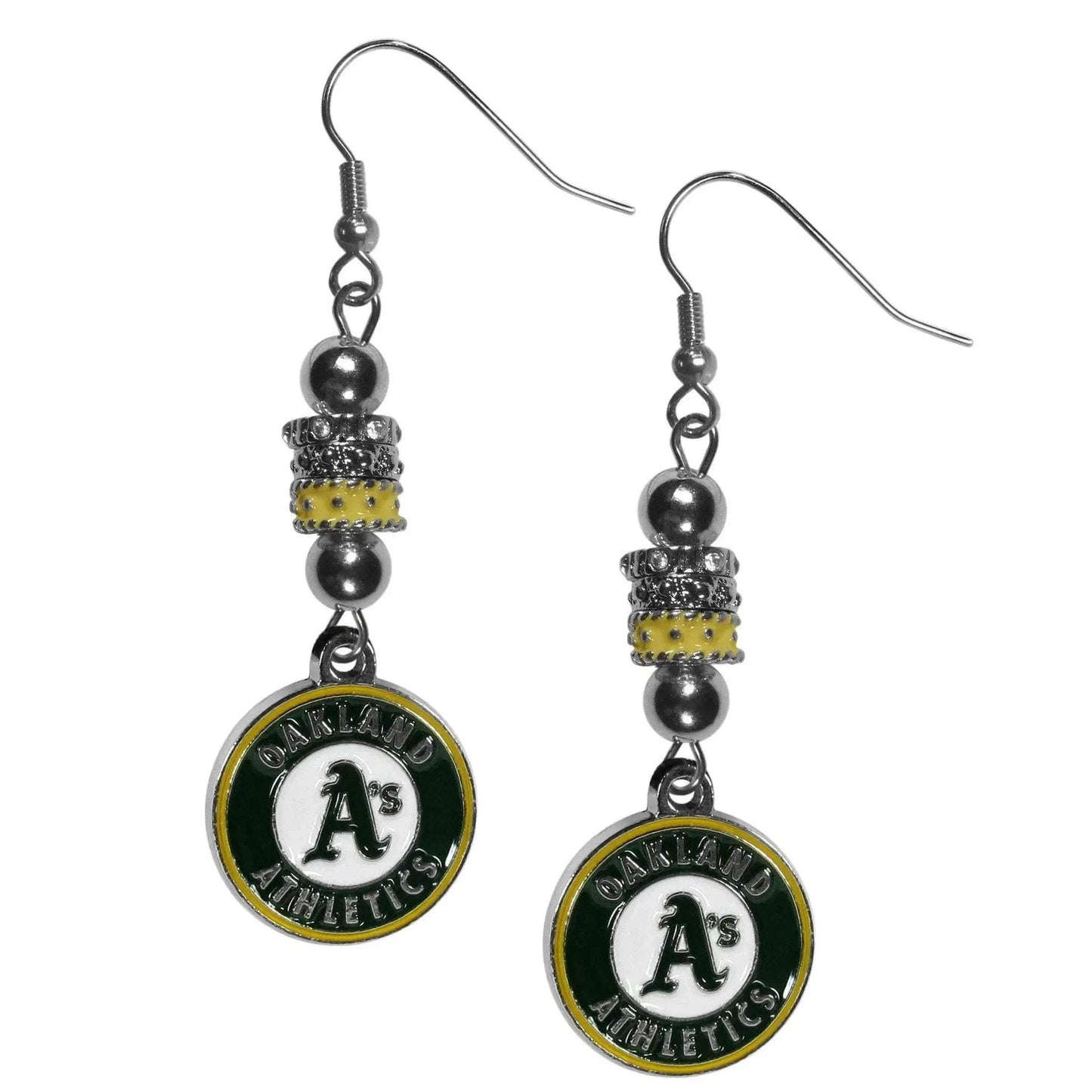Oakland Athletics Earrings Euro Style Team Charm Beads - ToylandEU™