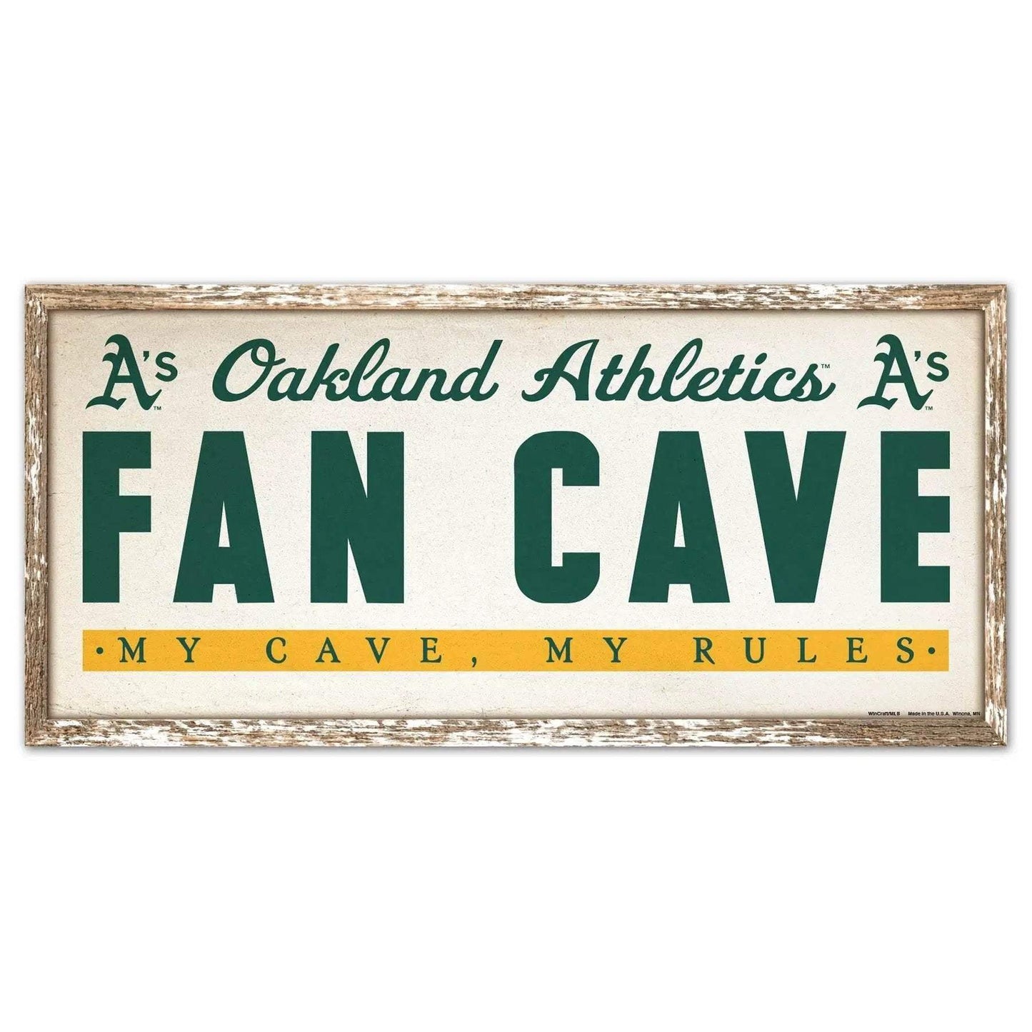 Oakland Athletics Sign 8x17 Wood Fan Cave Decor Wall Mount - ToylandEU™