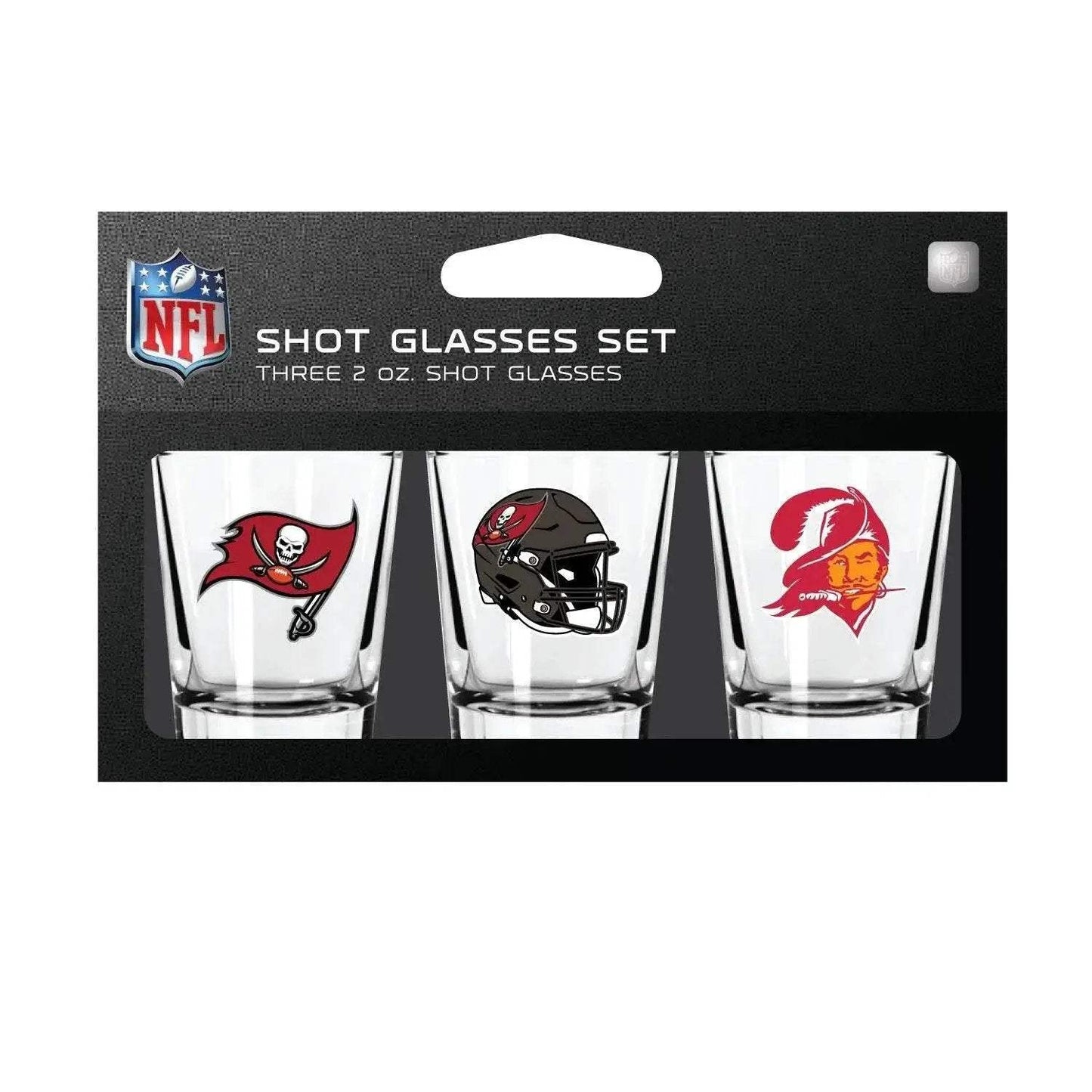 Official Tampa Bay Buccaneers Shot Glass Set 3 Pack - ToylandEU™