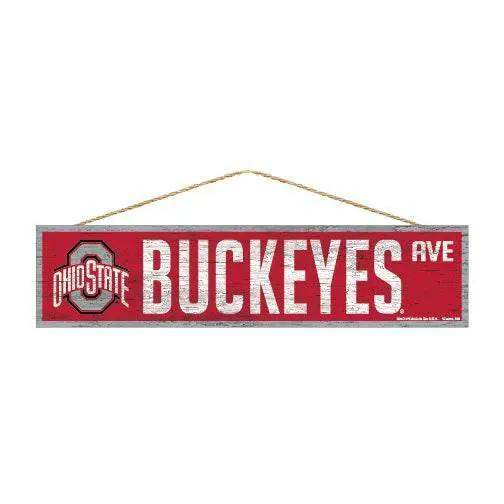 Ohio State Buckeyes Wood Avenue Sign 4x17 Inch Wincraft - ToylandEU™