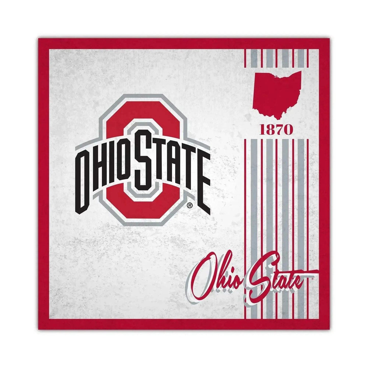 Ohio State Buckeyes Wood Sign 10x10 Album Design For Home - ToylandEU™
