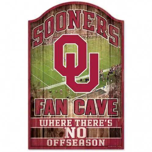 Oklahoma Sooners 11x17 Wood Sign Fan Cave Design Decor - ToylandEU™