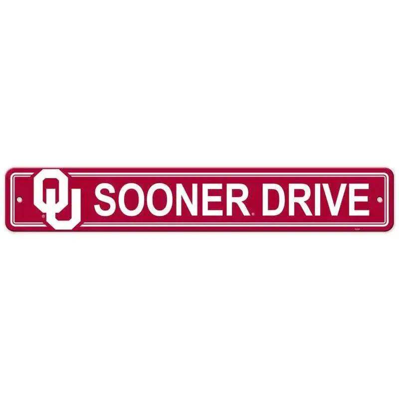 Oklahoma Sooners 4x24 Plastic Street Sign Fremont Die - ToylandEU™