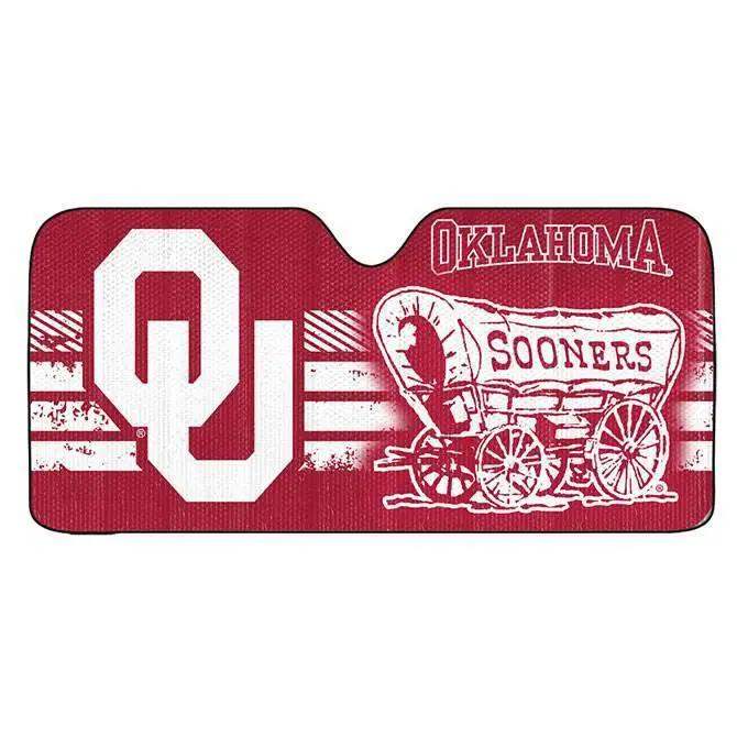 Oklahoma Sooners Auto Sun Shade 59x27 Ultraviolet Blocking - ToylandEU™