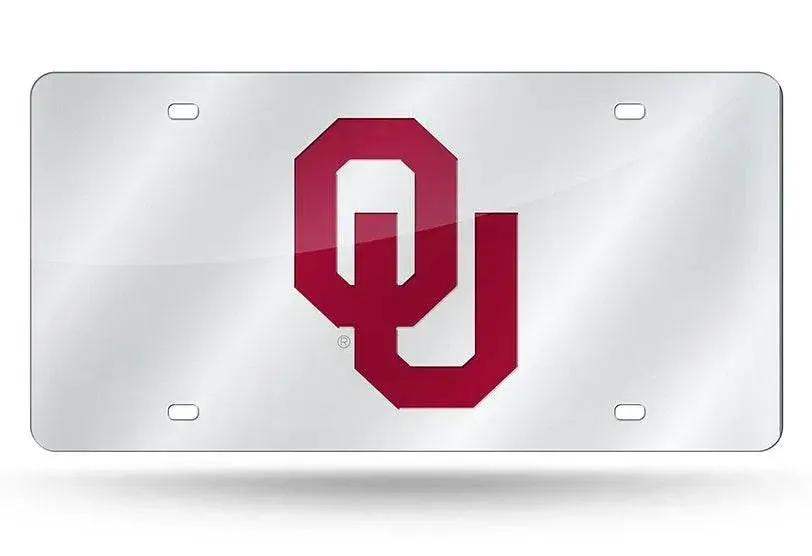 Oklahoma Sooners Laser Cut Silver License Plate Decor - ToylandEU™