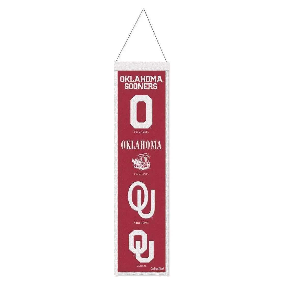 Oklahoma Sooners Wool Banner 8x32 Heritage Evolution Design - ToylandEU™