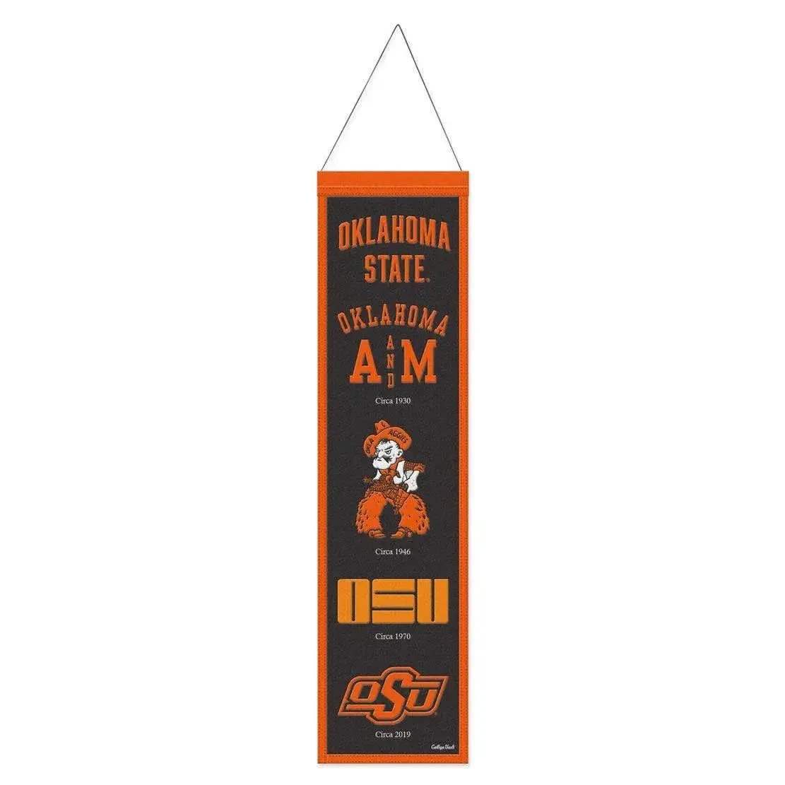 Oklahoma State Cowboys Banner Wool 8x32 Heritage Evolution - ToylandEU™