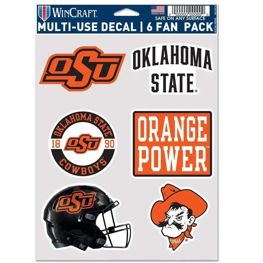Oklahoma State Cowboys Decal Multi Use Fan 6 Pack Bundle - ToylandEU™