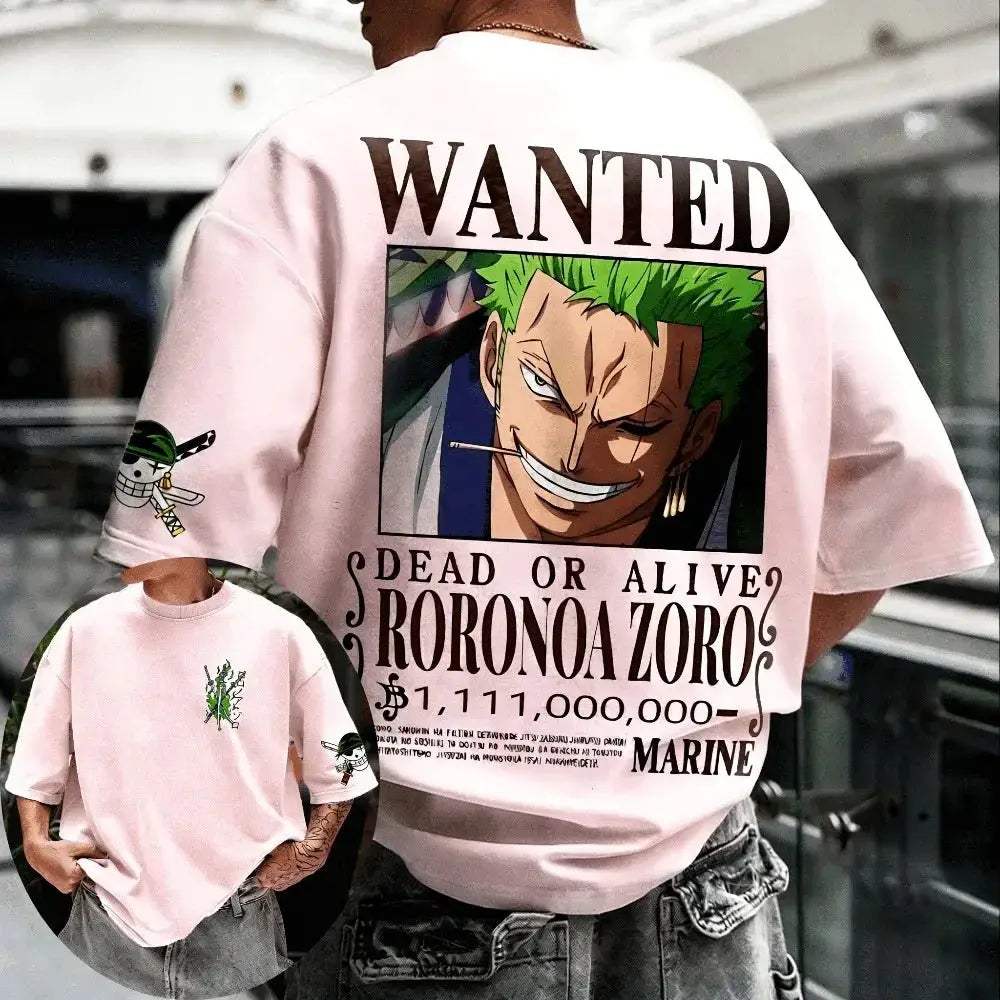 One Piece Roronoa Zoro Harajuku Relaxed Cotton Unisex T Shirt - ToylandEU