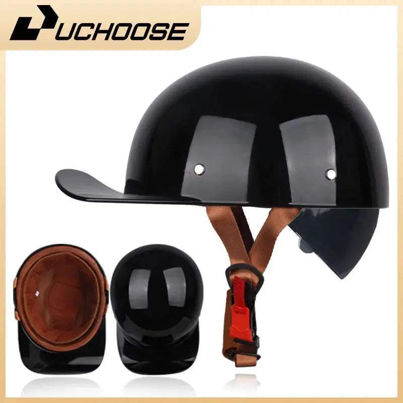 Open Face Retro Motorcycle Helmet For Adults Lightweight - ToylandEU