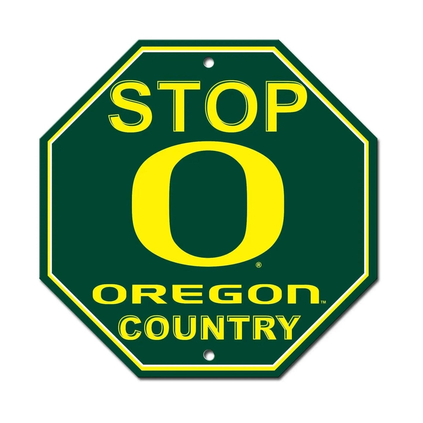 Oregon Ducks 12x12 Plastic Stop Sign O Design Emblem - ToylandEU™