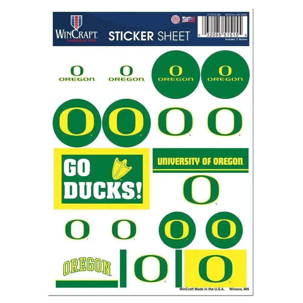 Oregon Ducks Vinyl Decal Sheet 5x7 Sticker Pack Official - ToylandEU™