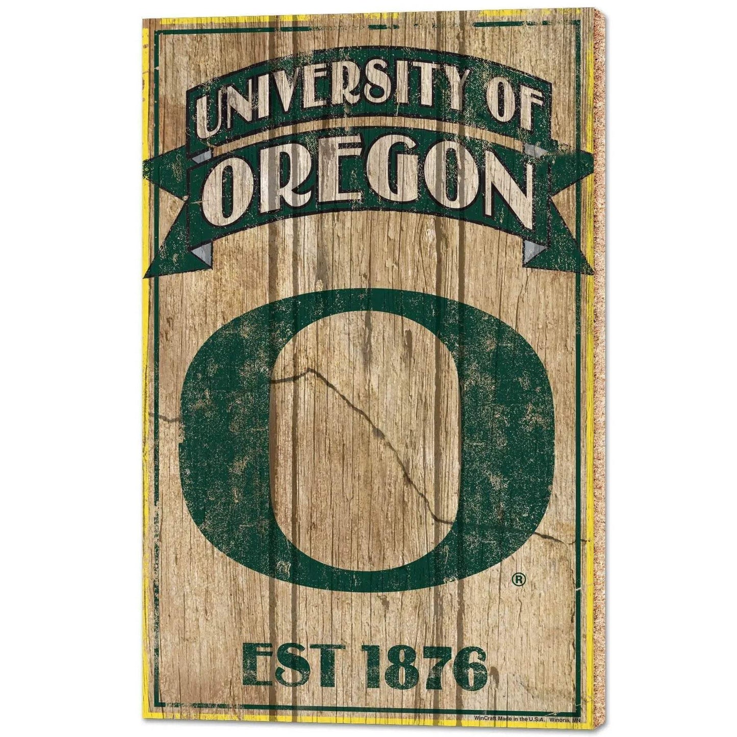 Oregon Ducks Wooden Sign 15x24 Established Decor Item - ToylandEU™