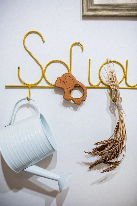 Organic Wooden Teether Elephant For Soothing Baby Gums - ToylandEU