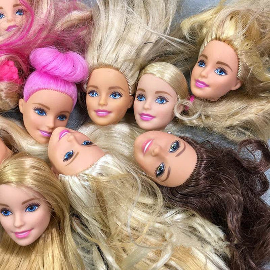 Original Doll Heads Set Multi Style Blue Purple Hair Girls - ToylandEU