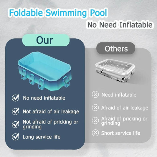 Outdoor Foldable Non-Inflatable Adults and Kids Swimming Pool - ToylandEU