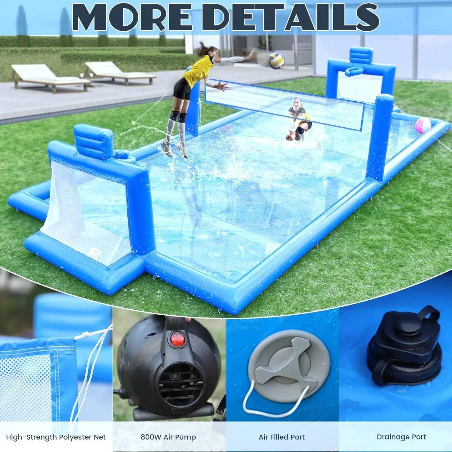 Outdoor Inflatable Sports Court 33 Feet All In One Arena - ToylandEU