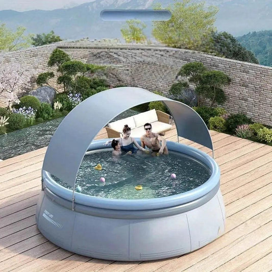 Outdoor Inflatable Swimming Pool Durable 3 Layer PVC 1200 Gallon Capacity - ToylandEU™