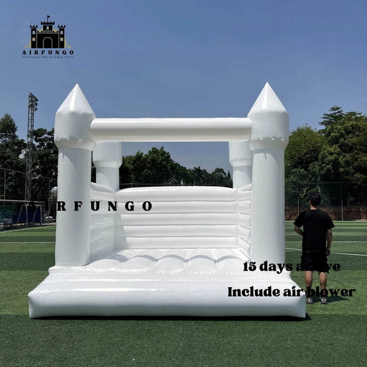 Outdoor Inflatable White Bounce House PVC Inflatable Castle - ToylandEU
