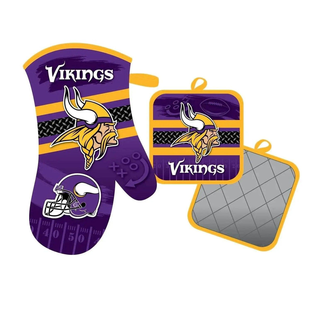 Minnesota Vikings Oven Mitt And Pot Holder Set Licensed - ToylandEU™