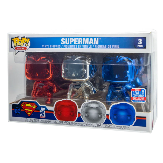 Superman Chrome 3-Pack Funko Pop! PopShield Protector - ToylandEU