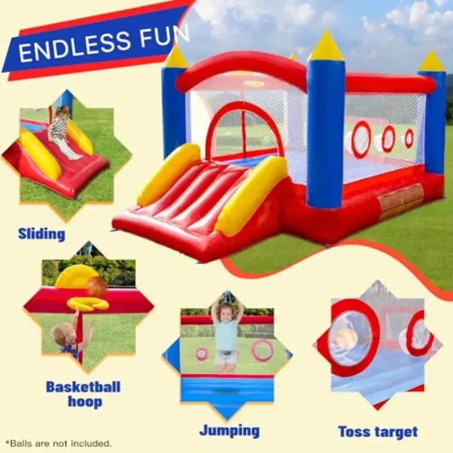 PVC Bounce House Commercial Grade With Wide Slide - ToylandEU™