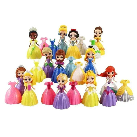 PVC Princess Action Figures Interchangeable Clothes Pro - ToylandEU™