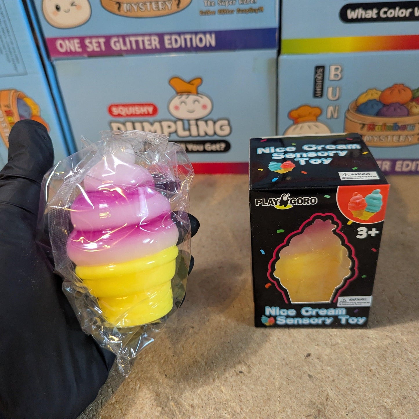 Ice Cream Cone Squishy | Magenta Swirl | Toylandeu™