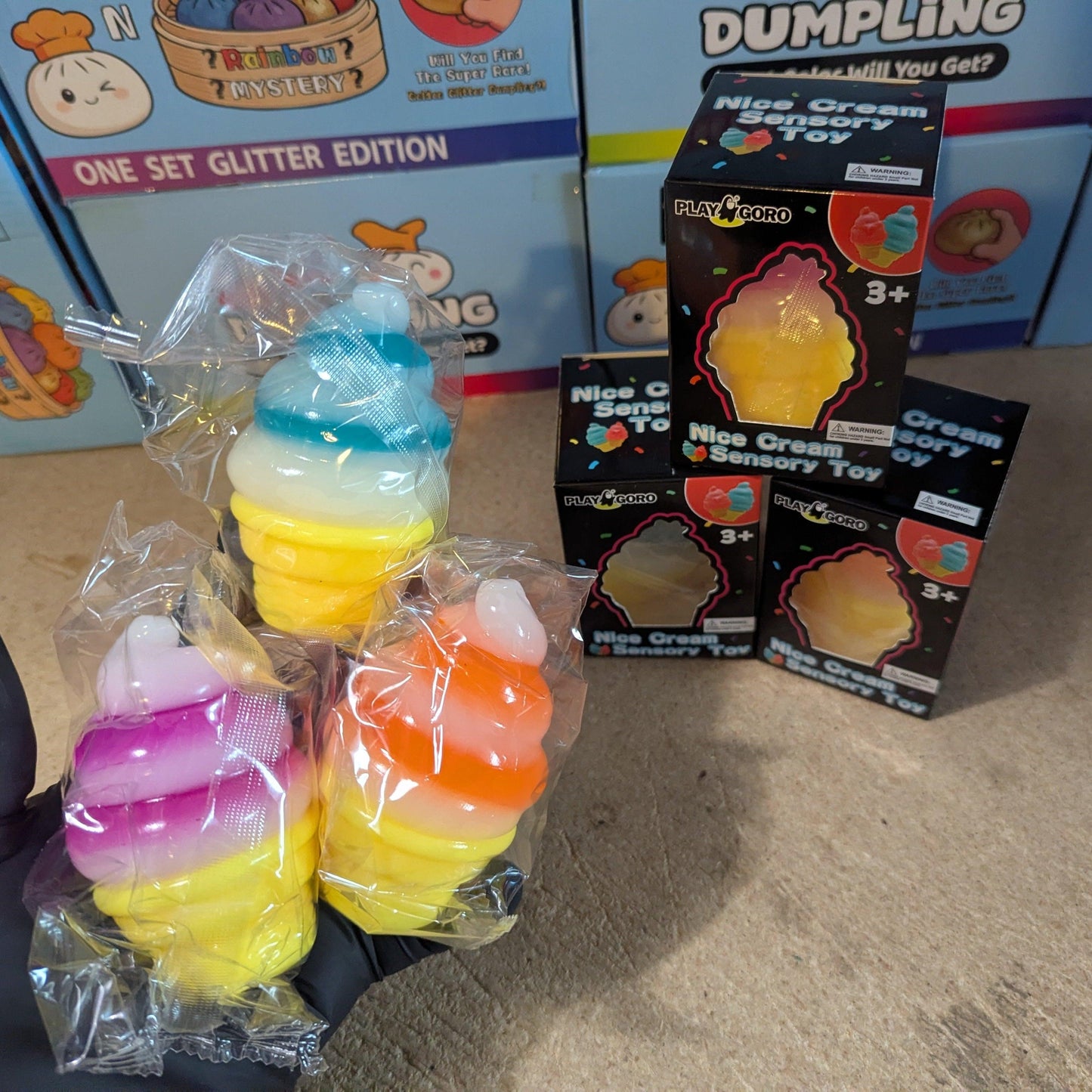 Ice Cream Cone Squishies | Three Pack | Toylandeu™